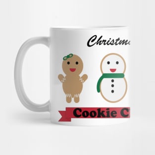 Christmas Cookie Club Gingerbread Snowman Dark Text Mug